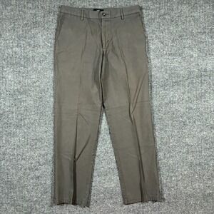 Dockers D2 Mens Signature Khaki Pants Size 33x32 Gray Straight Fit Mid Rise